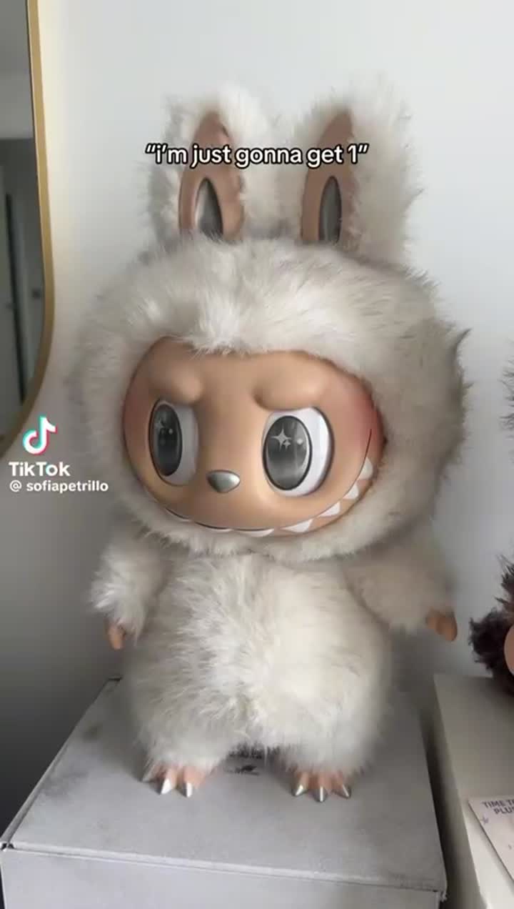 A TikTok meme poking fun at the Labubu craze