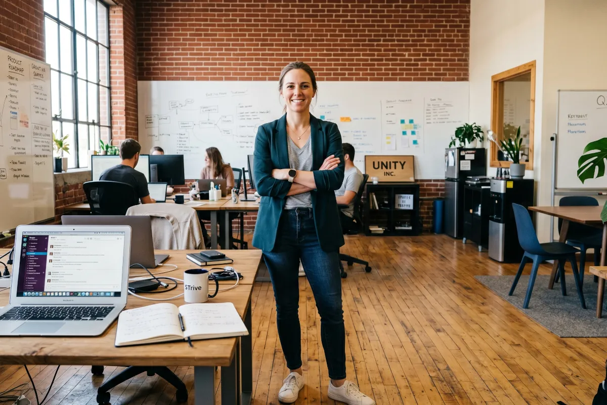 Founder working in a small-team environment